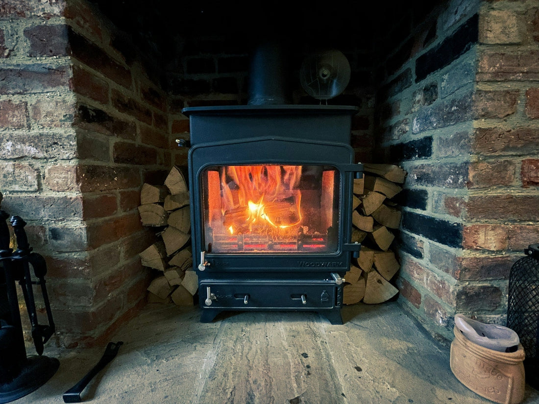 Log burner warming up a room