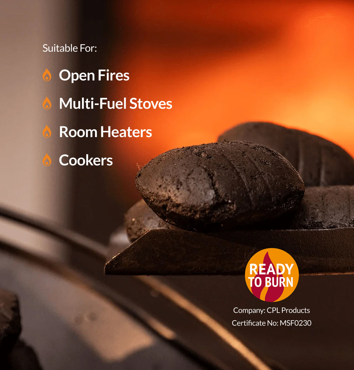 HouseFuel Smokeless Ovals suitable for Open Fires, Multi-Fuel Stoves, Room Heaters, Cookers